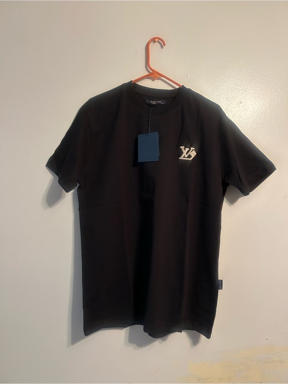 Louis Vuitton Black Short Sleeve Logo Tee